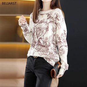 Toile De Jouy pullover knit sweater